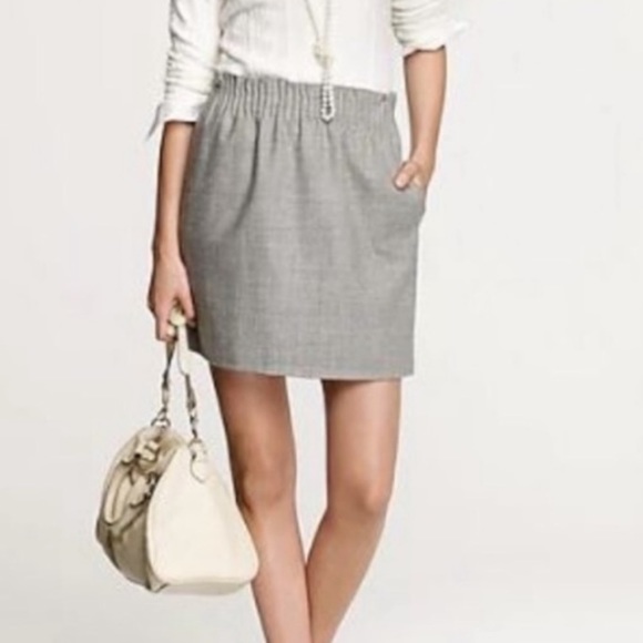 NEW ! J.Crew Paper Bag Skirt in White. - Picture 3 of 6